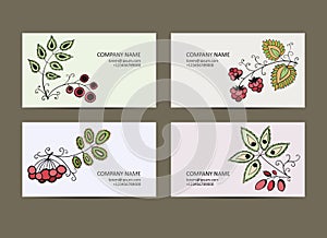 Set of vector business cards