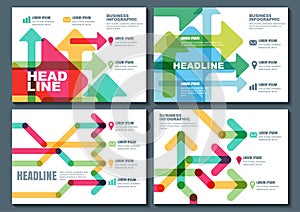 Set of vector business template for flyer, banner, brochure, poster, infographic design.
