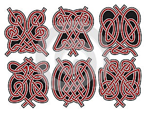 Set of vector celtic design elements