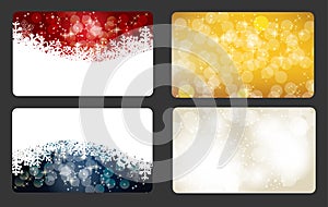 Set of vector christmas / New Year banners (cards)