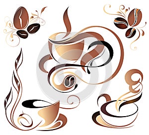 SET of Vector coffee,tea elements