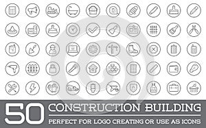 Set of Vector Construction Building Icons