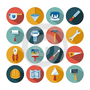 Set of vector construction tools icons