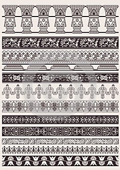 Set Of Vector Decorative Border Lines