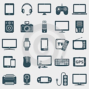 Set of vector devices icons