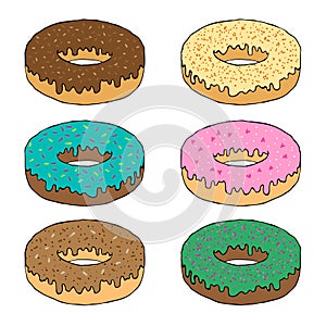 Set of Vector Donuts