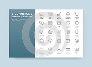 Set of Vector E-Commerce Icons Shopping and Online can be used a