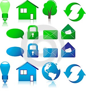 Set of vector ecological icons