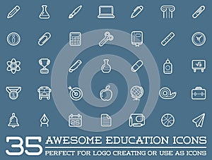 Set of Vector Education Icons