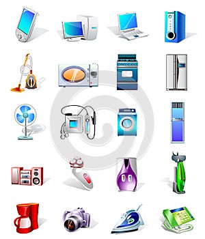 Set of vector electronics icons