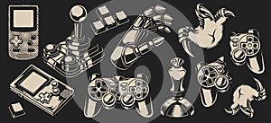 Set of vector elements design for gaming theme