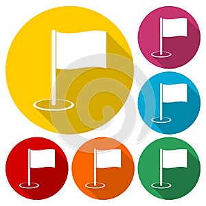 Set of vector flags. Multicolor icons for web pages, games, presentations