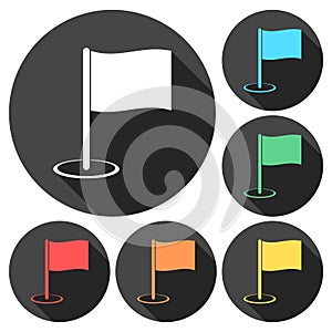 Set of vector flags. Multicolor icons for web pages, games, presentations