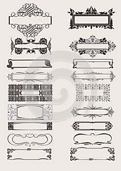 Set Of Vector Frames Ornament Elements