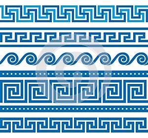 Set of vector greek borders