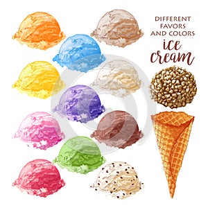 Set of Vector ice creams