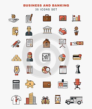 Set of vector icons and elements of application development