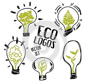 set of vector icons for environmental protection