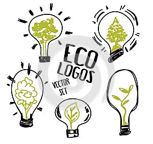 set of vector icons for environmental protection photo