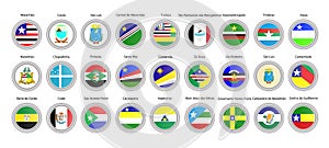 Set of vector icons. Flags of Maranhao state, Brazil. photo
