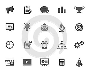 Set of vector icons for marketing