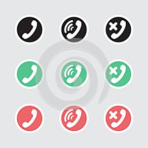 Set of vector icons telephony