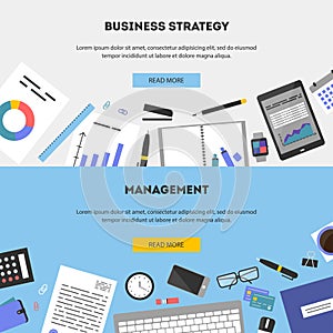 Set vector illustration flat design concepts for business, finance
