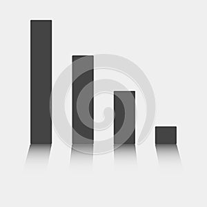 Set vector image of fish and bubbles on white-grey-black color