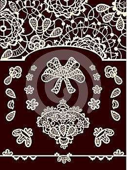 Set of vector lace elements