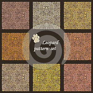 Set of vector leopard backgrounds