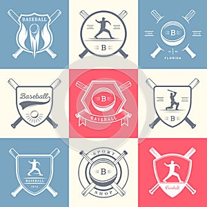 Set of Vector Logo and Badges Baseball