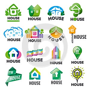 Set of vector logos homes
