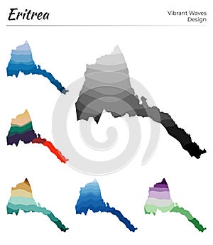 Set of vector maps of Eritrea.