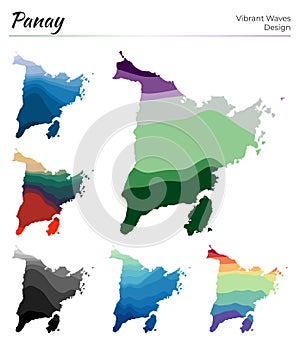 Set of vector maps of Panay.