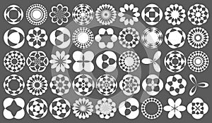 Set of Vector Mathematical Cycloid Curve Structure Set