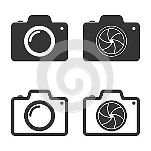 Set of vector Photo icons isolated