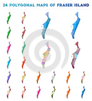 Set of vector polygonal maps of Fraser Island.