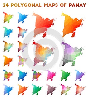 Set of vector polygonal maps of Panay.