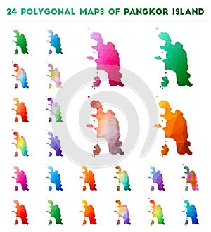 Set of vector polygonal maps of Pangkor Island.