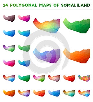 Set of vector polygonal maps of Somaliland.