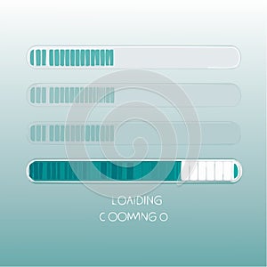 Set of Vector Progress Bar Loading Indicators