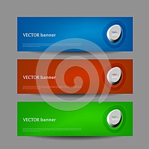 Set vector progress designer banners
