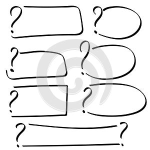 Set of vector question mark