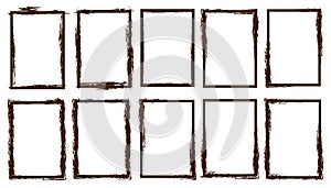 Set vector rusty frame