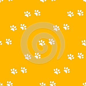 Set Vector seamless pattern and background with icons footprint