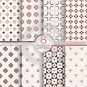 Set of vector seamless patterns