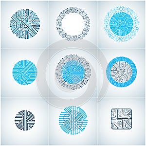 Set of vector technology cpu designs with square and circular mi