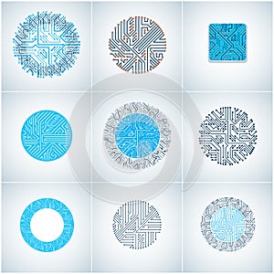 Set of vector technology cpu designs with square and circular mi
