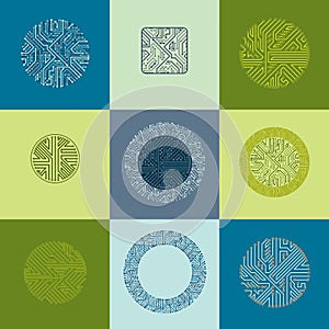 Set of vector technology cpu designs with square