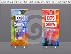 Set of Vector template layout  roll up,brochure,cover,flyer,business presentation,booklet,banner,poster.Abstract  illustration